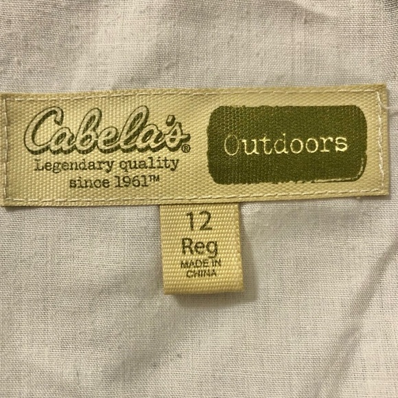 Cabela’s Outdoor Gray Nylon Convertible Zip Off Pants Size 12 - Picture 6 of 7